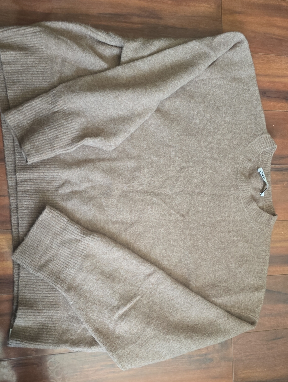 Zara Women's Crewneck Sweater in Taupe